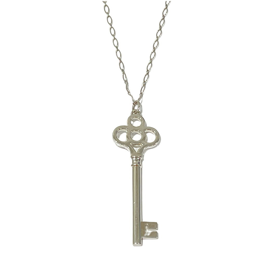 Tiffany Crown Key Oval Link Necklace Silver